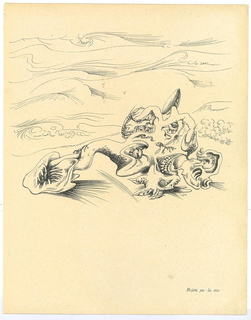 Surrealist Composition is an original collotype print realized after a drawing by André Masson.

The artwork is in good conditions, no signature on a yellowed paper.

André Masson (1896-1987) was a French painter, dedicated his artistic life to