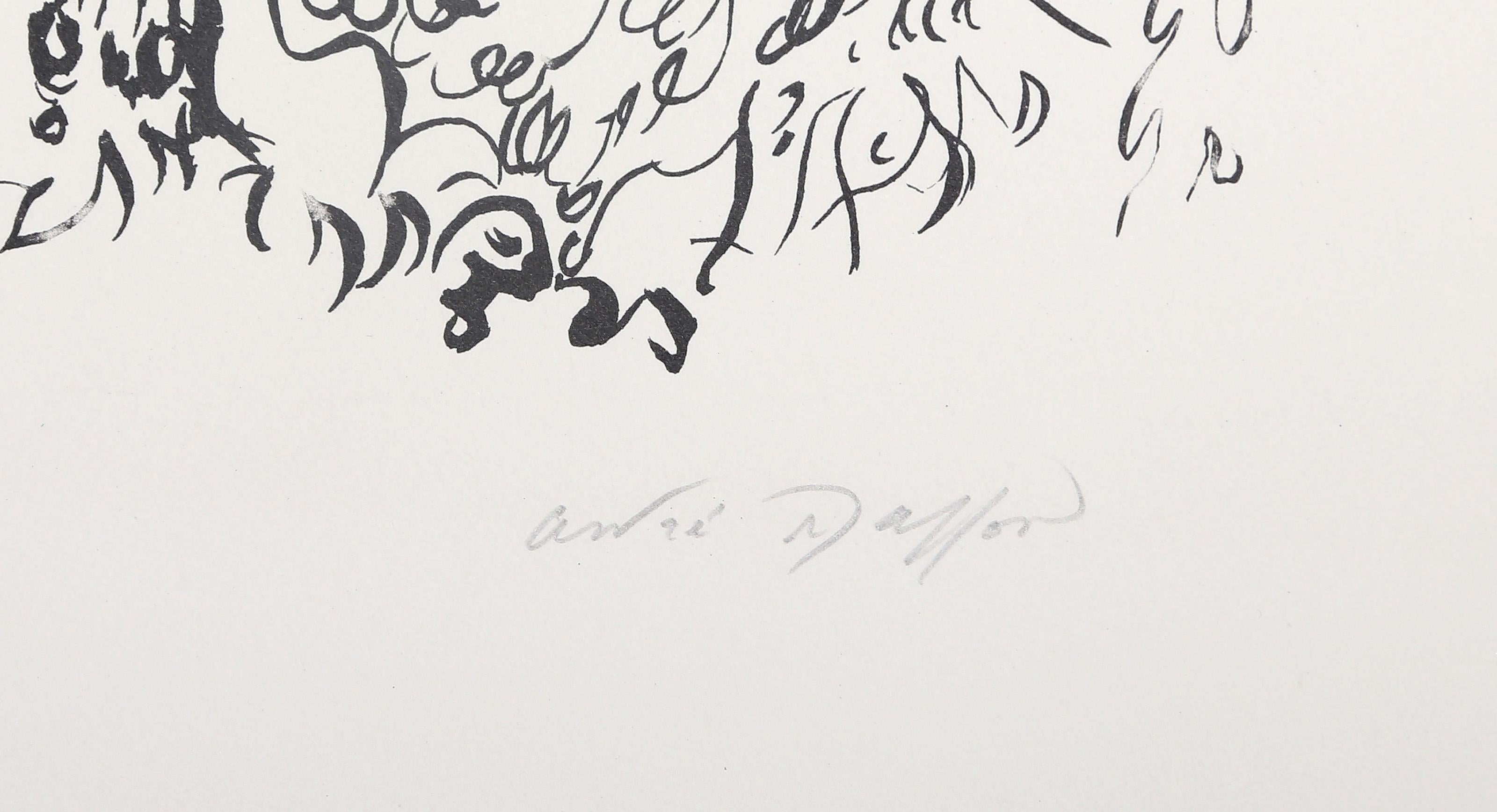 Andre Masson, Français (1896 - 1987) - Consommé, Portfolio :  Dessins Erotiques, Année :  1971, Medium :  Lithographie sur Arches, signée et numérotée au crayon, Edition :  23/125, Taille de l'image :  19 x 10,5 pouces, Taille :  26 x 19 in. (66.04