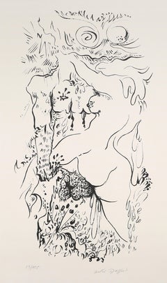 Verzehrt, Surrealistische Lithographie von Andre Masson
