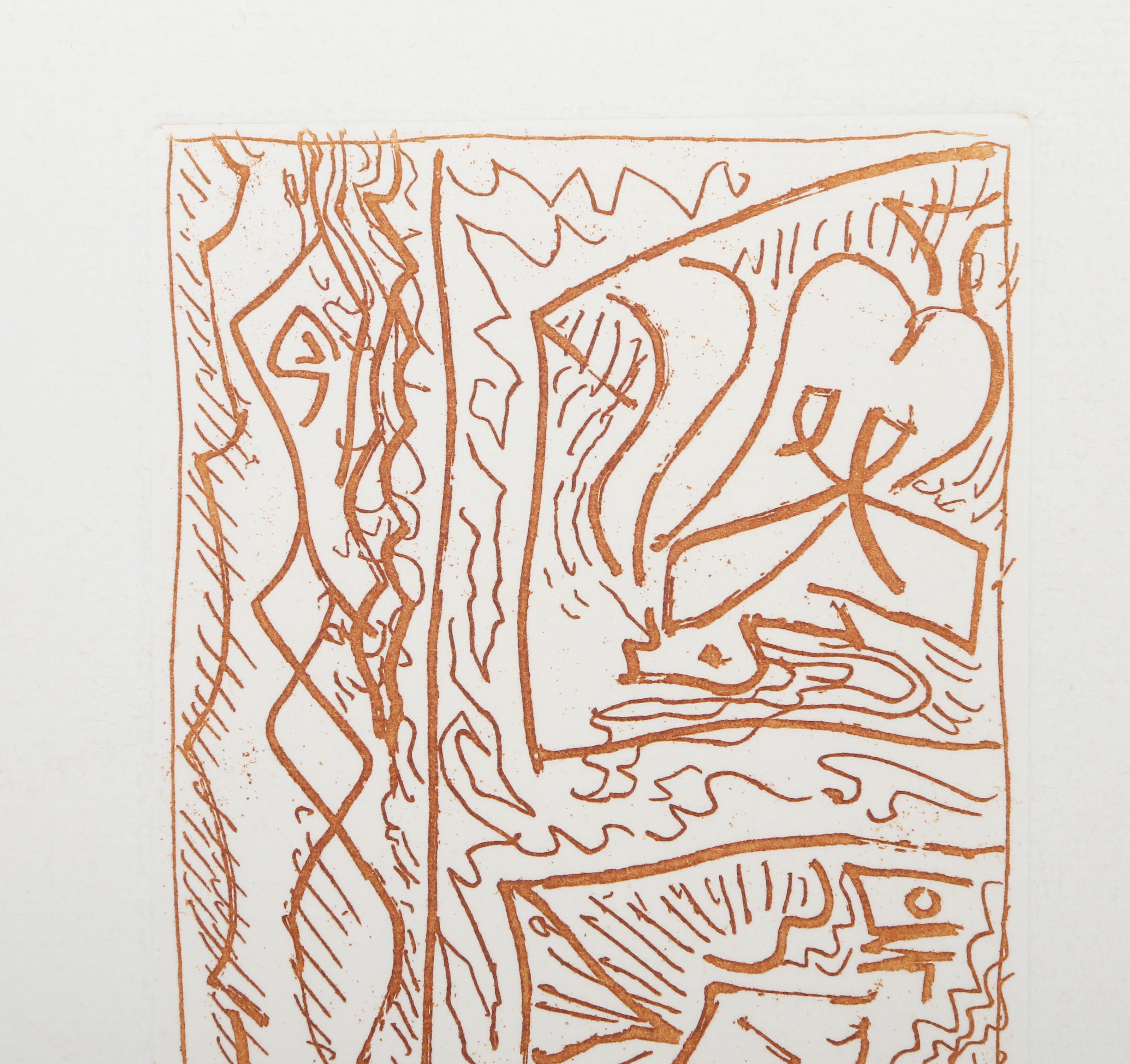 D. A. F. de Sade, Surrealistische Farbradierung von André Masson im Angebot 2