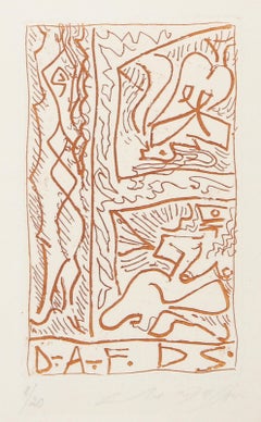 D. A. F. de Sade, acquaforte surrealista a colori di André Masson