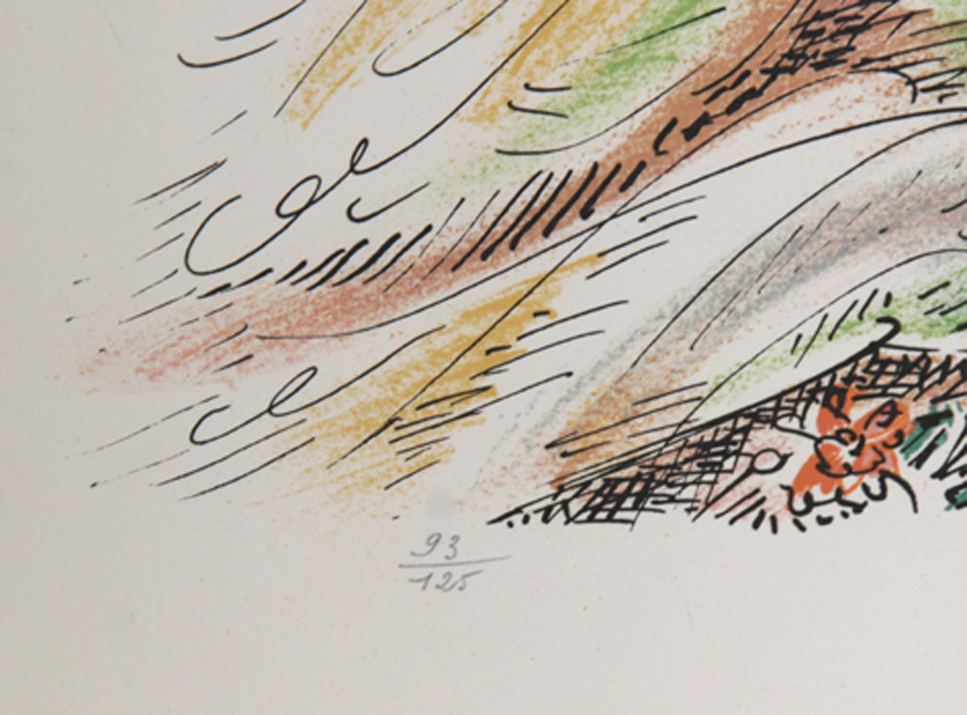 Dalia, lithographie surréaliste d'Andre Masson - Print de André Masson