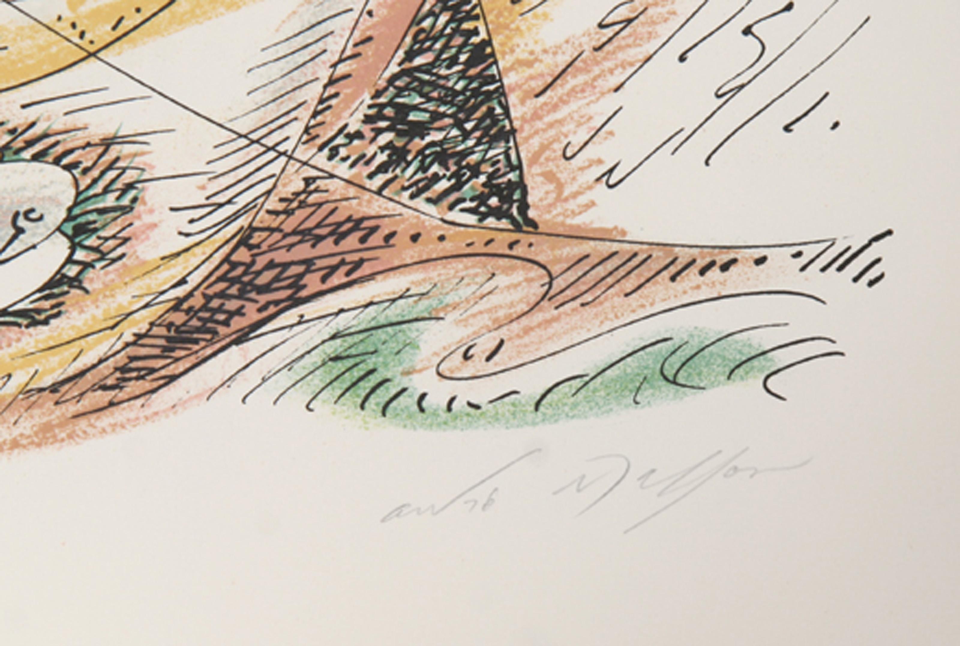 Dalia, lithographie surréaliste d'Andre Masson - Surréalisme Print par André Masson
