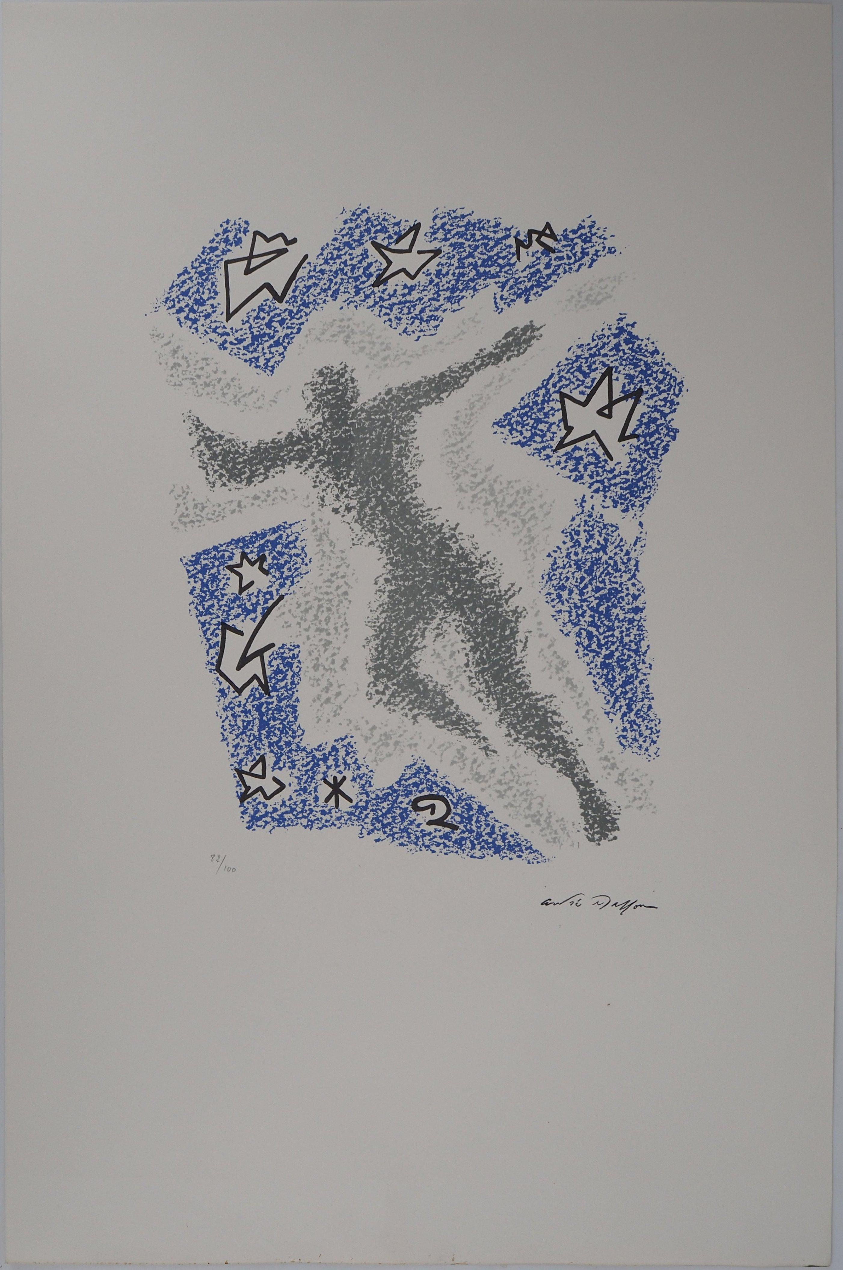 André Masson Figurative Print – Dancing under the Stars – Originallithographie, signiert