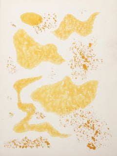 Composizione giallo scuro, acquatinta surrealista di André Masson