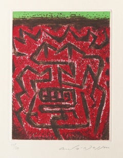 Démone, gravure et aquatinte abstraite d'André Masson