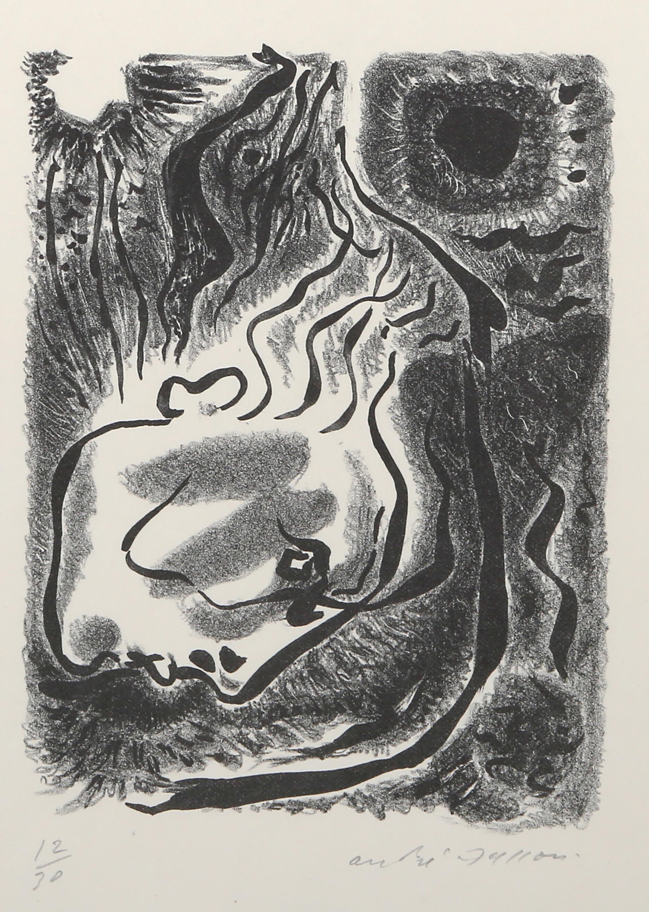 Désespoir, lithographie surréaliste d'André Masson