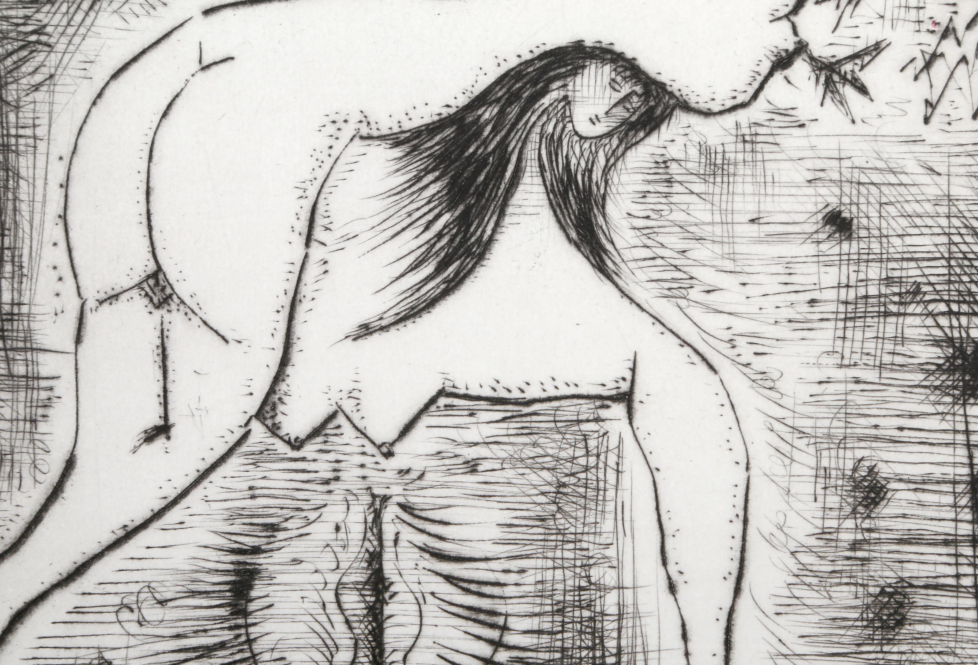 Deux Femmes en une, gravure surréaliste d'André Masson en vente 2