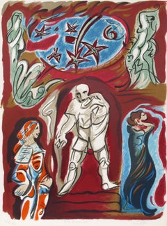 Don Andres, lithographie surréaliste d'Andre Masson