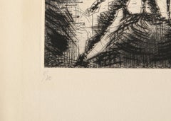 Enigme, Signed Surrealist Etching on Rives by Andre Masson