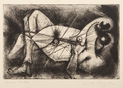 Etreinte, aguafuerte surrealista de André Masson