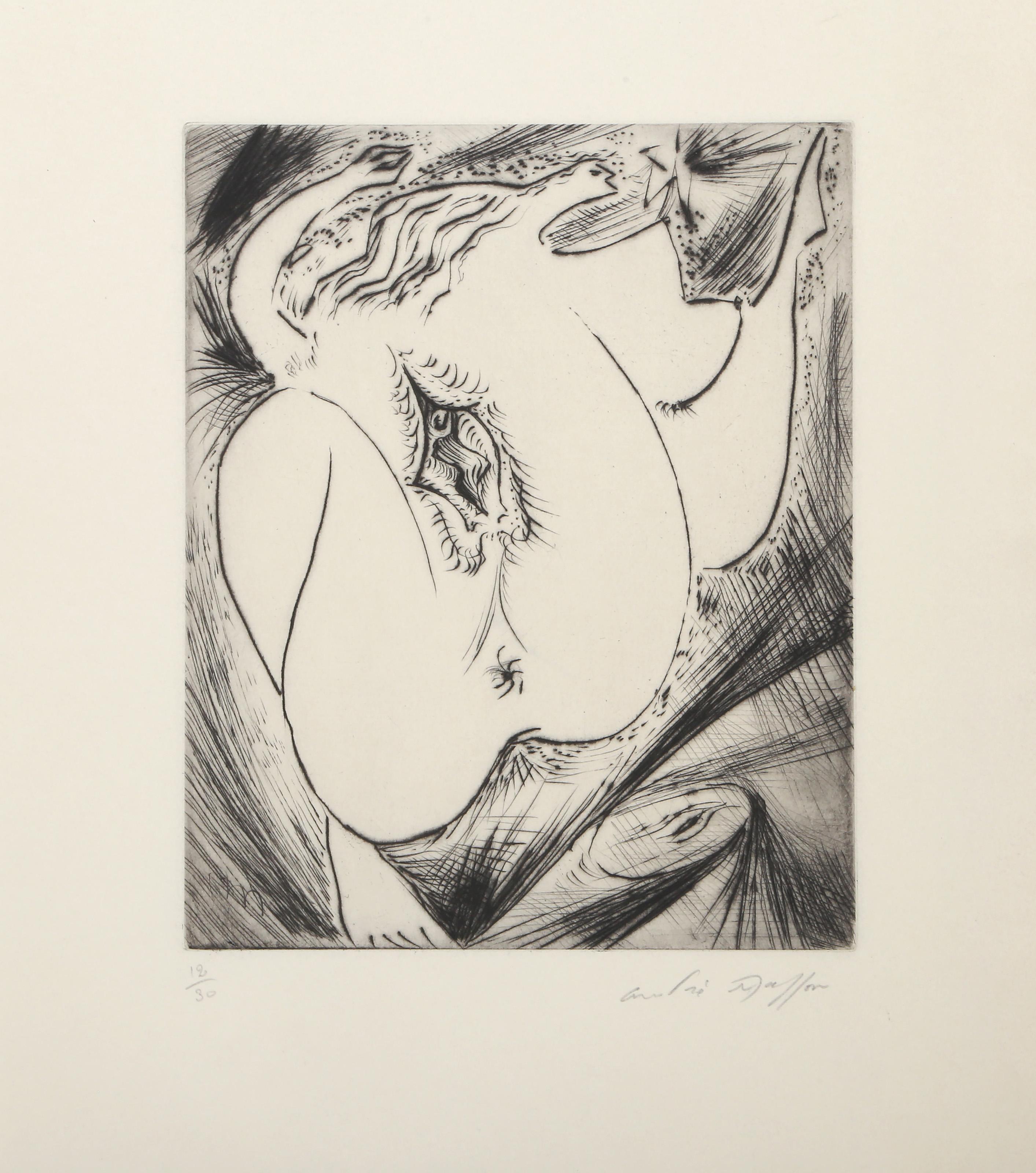 Feminaire II, gravure surréaliste d'André Masson en vente 1