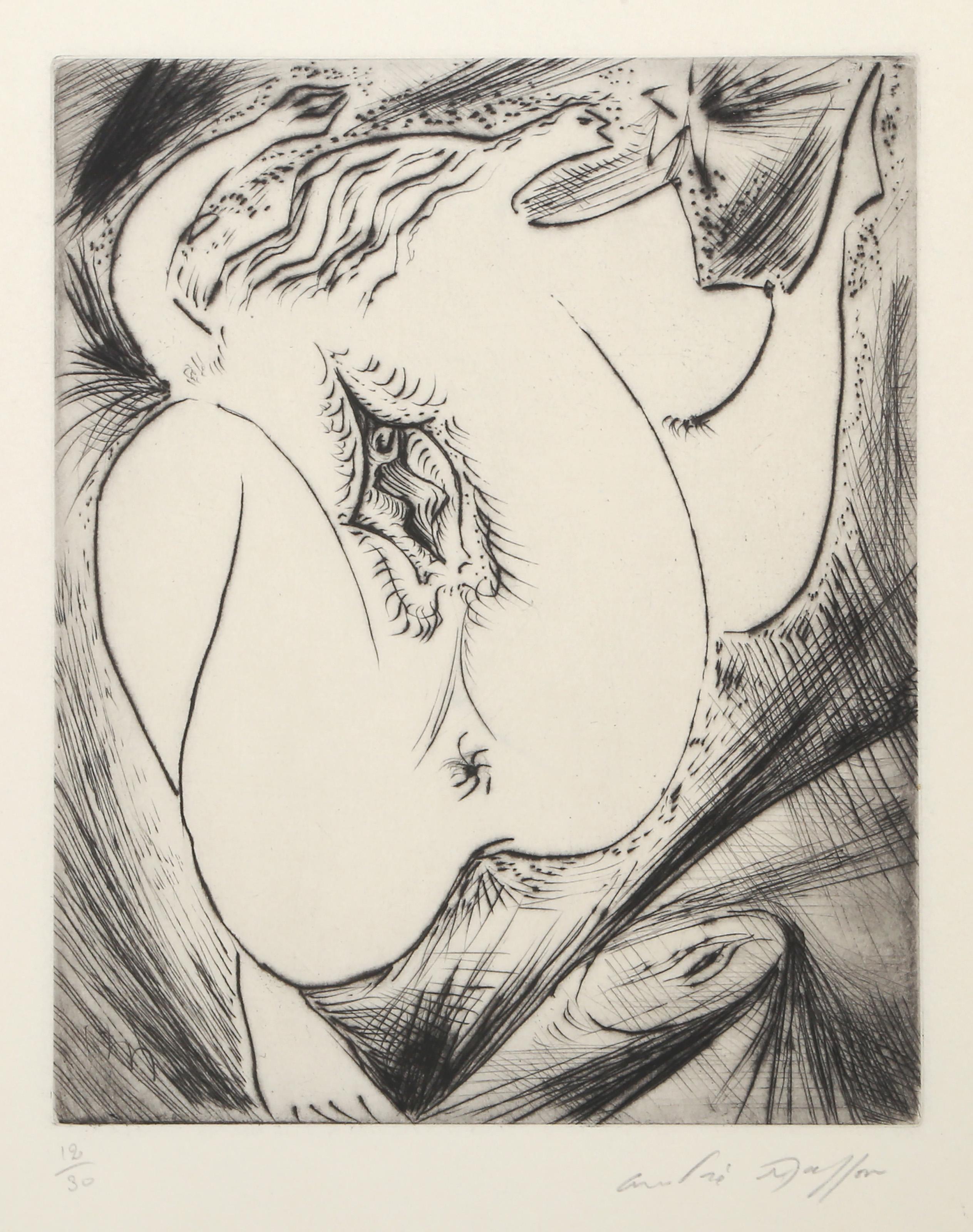 Feminaire II, aguafuerte surrealista de André Masson