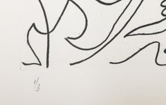 Feuilles Épaisses II, Surrealist Etching by André Masson