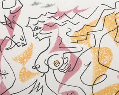 Feuilles Épaisses, Surrealist Etching and Aquatint by André Masson