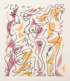 Feuilles Épaisses, aguafuerte y aguatinta surrealistas de André Masson