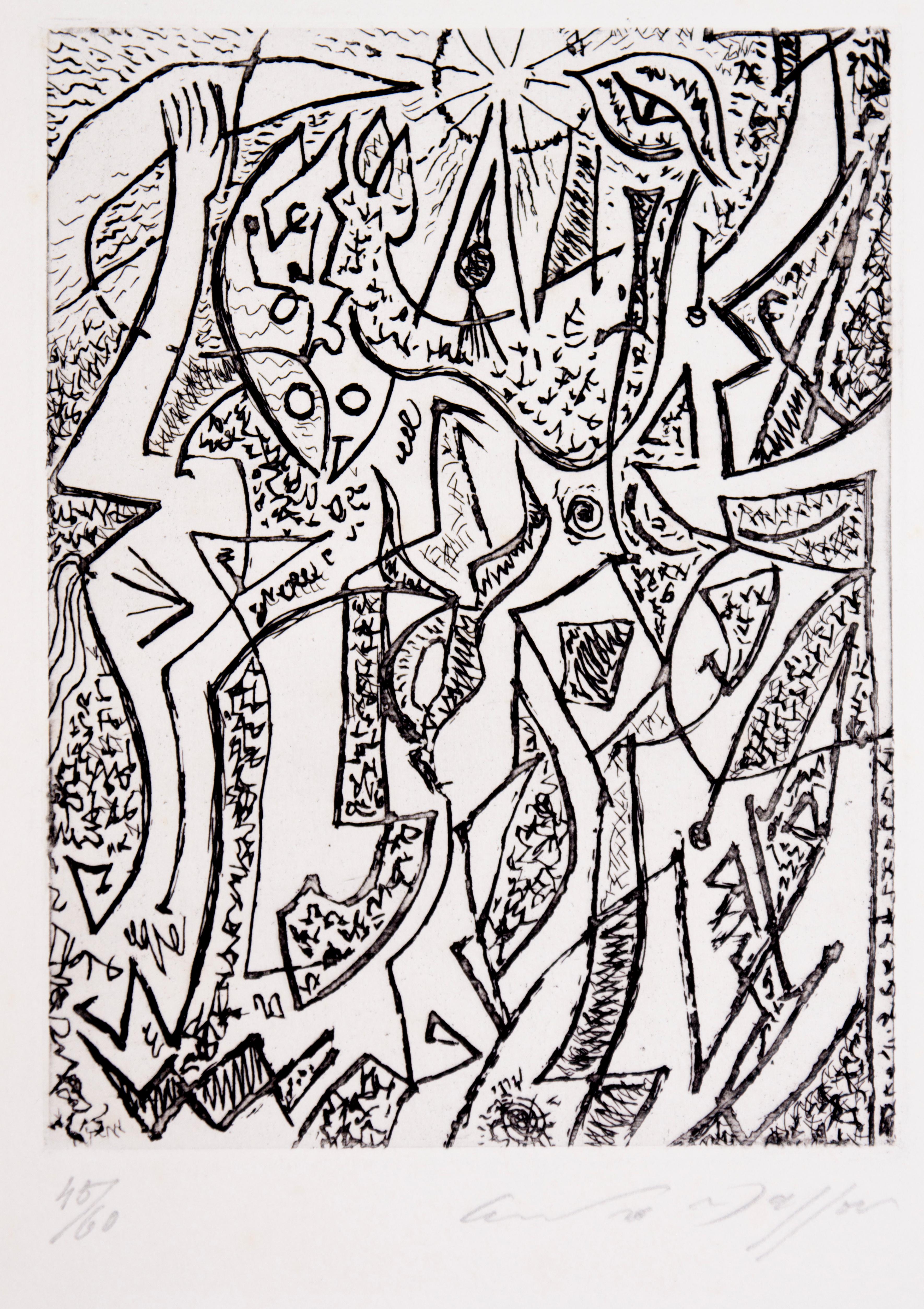 André Masson Abstract Print - Figue