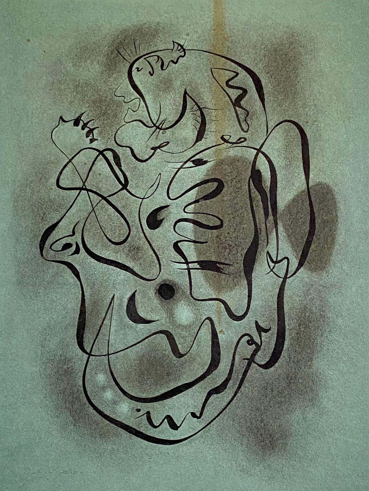 Abstrakte, surrealistische Farblithographie Andre Masson, Andre Masson – Print von André Masson