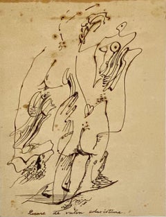 Litografia a colori astratta surrealista francese di Andre Masson