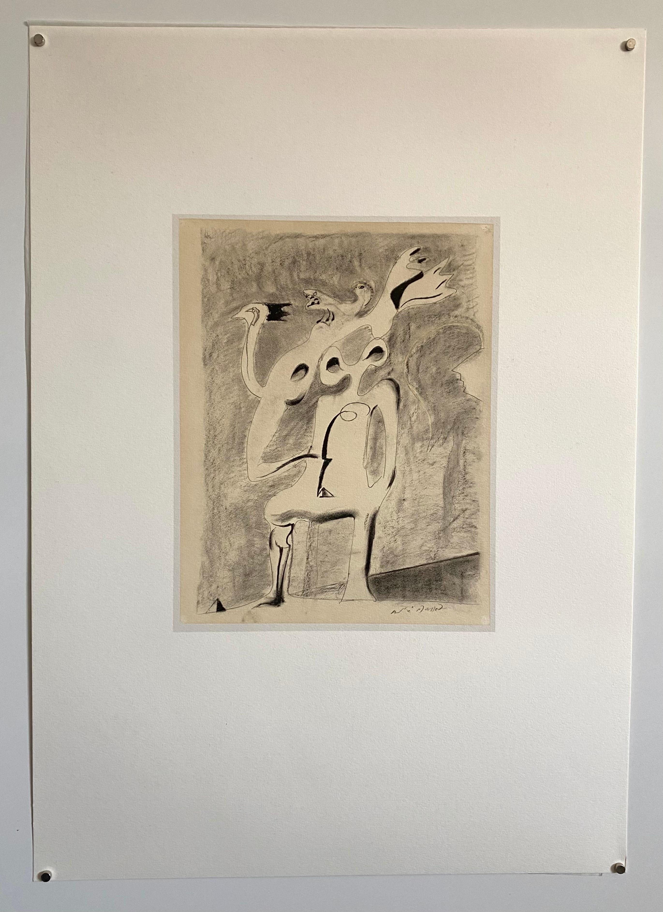 Abstrakte surrealistische Farblithographie Andre Masson, Französisch – Print von André Masson