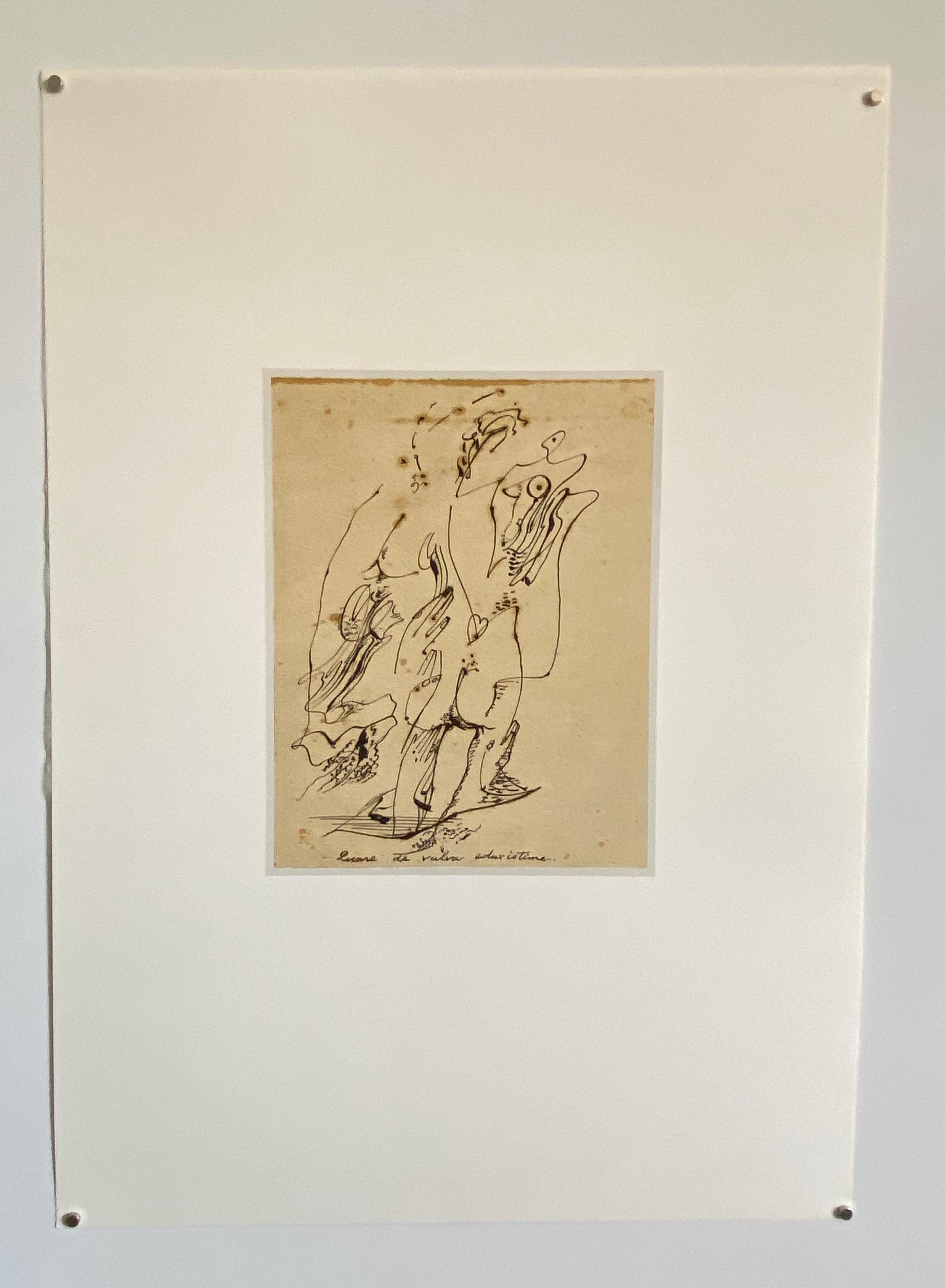 Abstrakte surrealistische Farblithographie Andre Masson, Französisch (Beige), Abstract Print, von André Masson