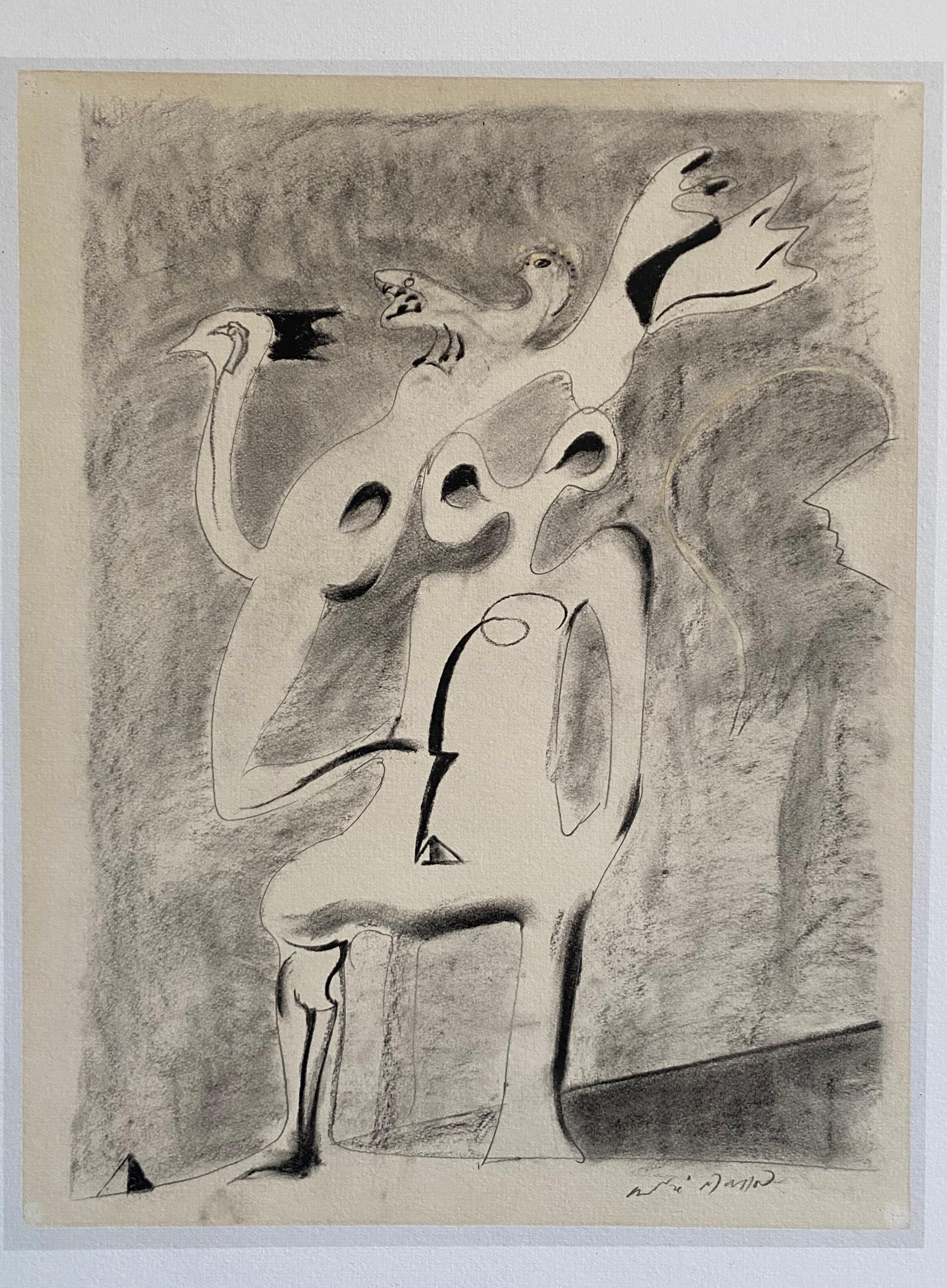 Abstrakte surrealistische Farblithographie Andre Masson, Französisch (Beige), Abstract Print, von André Masson