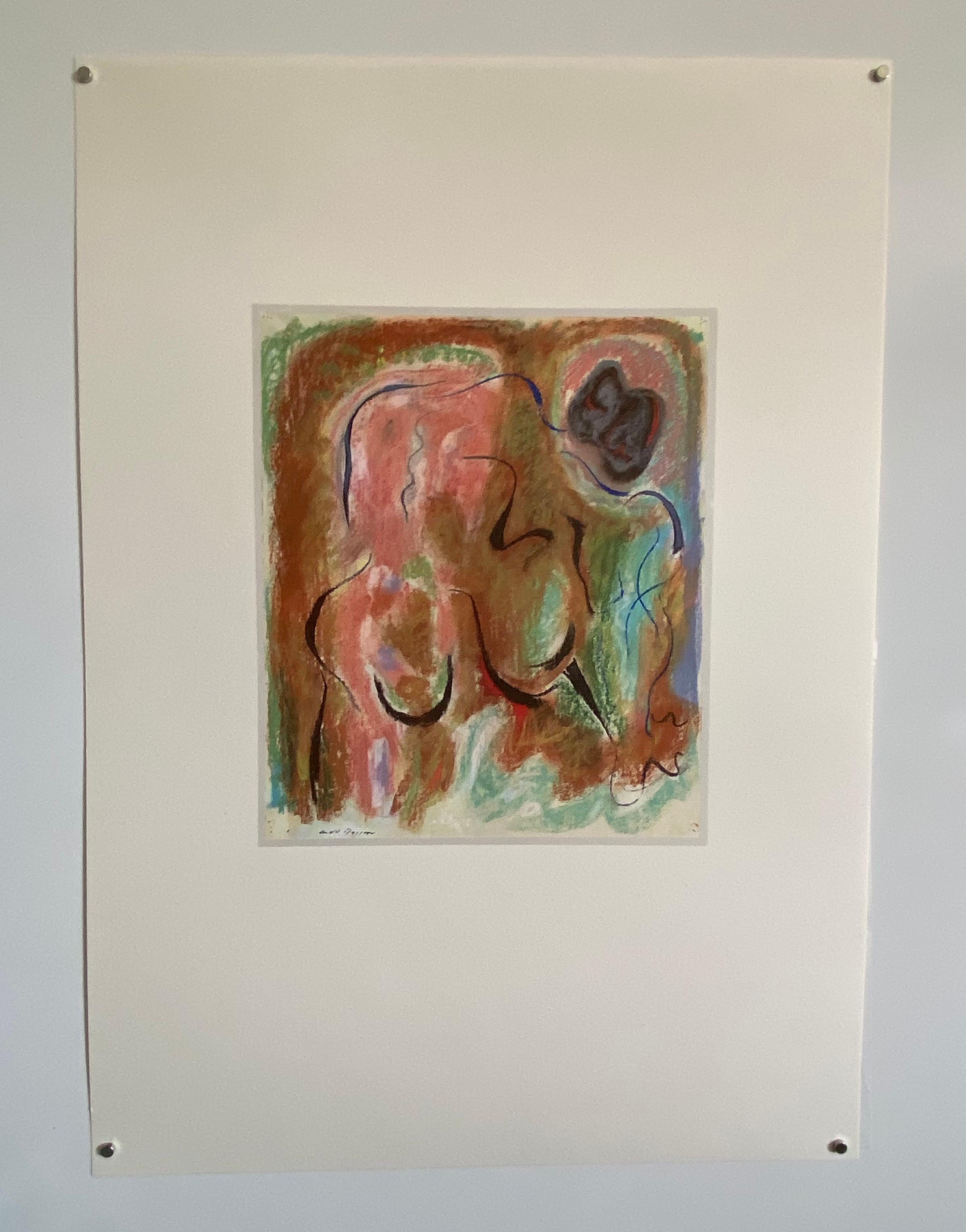 Abstrakte surrealistische Farblithographie Andre Masson, Französisch (Beige), Abstract Print, von André Masson