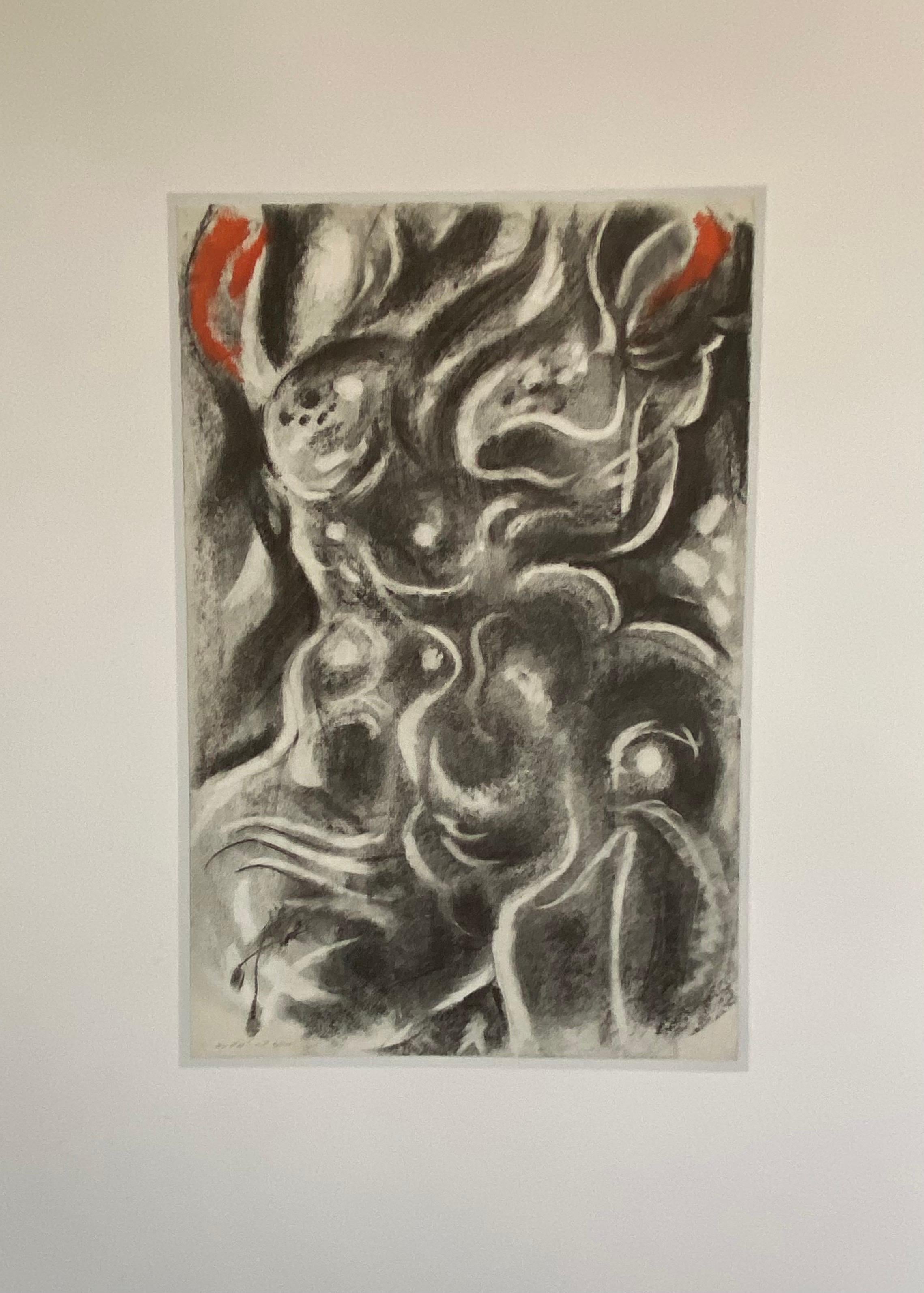 Abstrakte surrealistische Farblithographie Andre Masson, Französisch