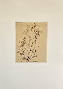 Lithographie française abstraite surréaliste en couleur André Masson