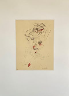 Litografia a colori astratta surrealista francese di Andre Masson