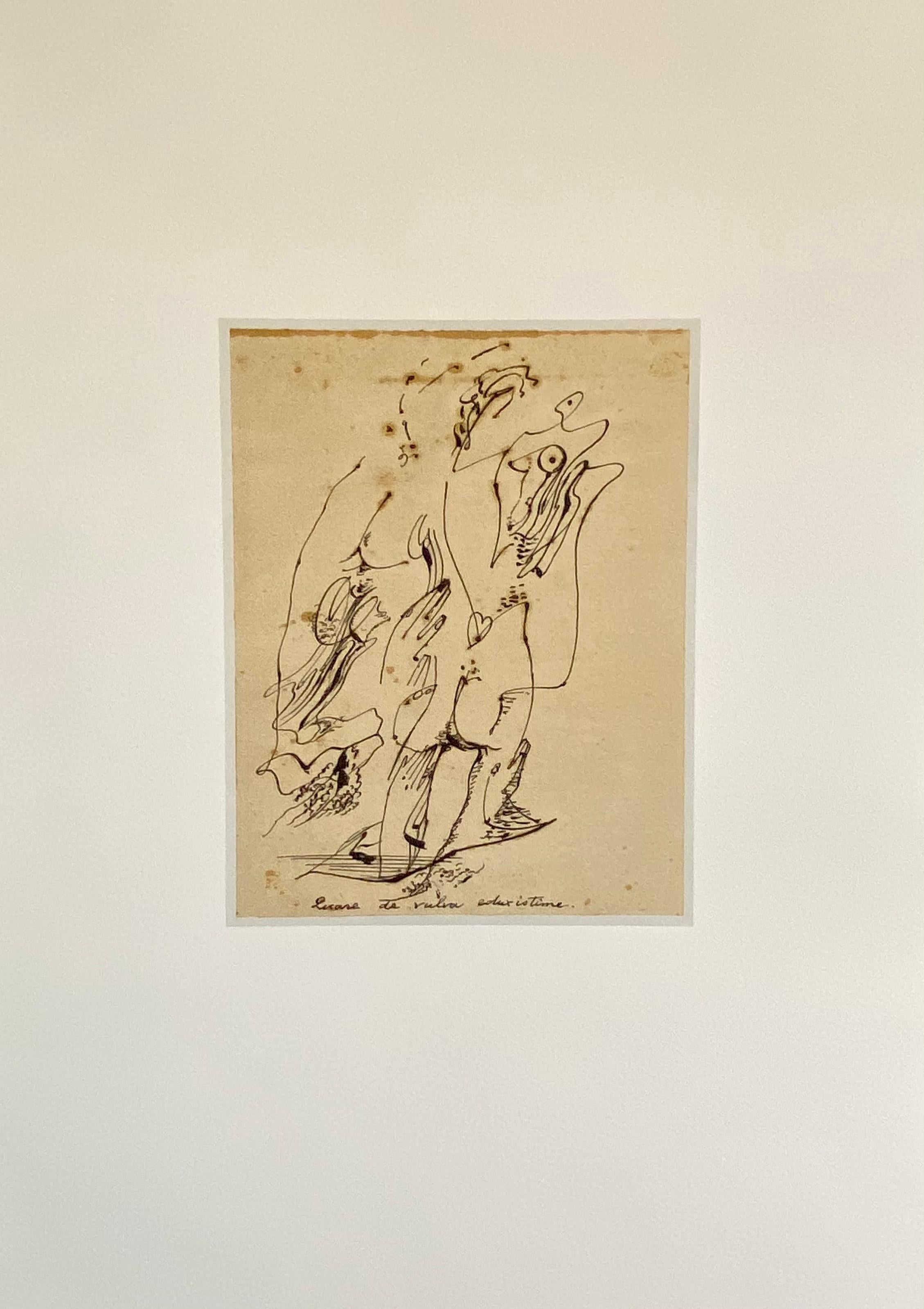 Litografia a colori astratta surrealista francese di Andre Masson