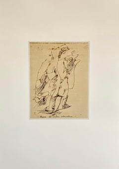 Litografia a colori astratta surrealista francese di Andre Masson