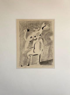 Litografia a colori astratta surrealista francese di Andre Masson