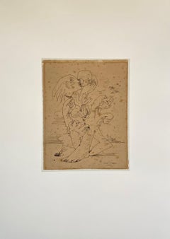 Litografia a colori astratta surrealista francese di Andre Masson