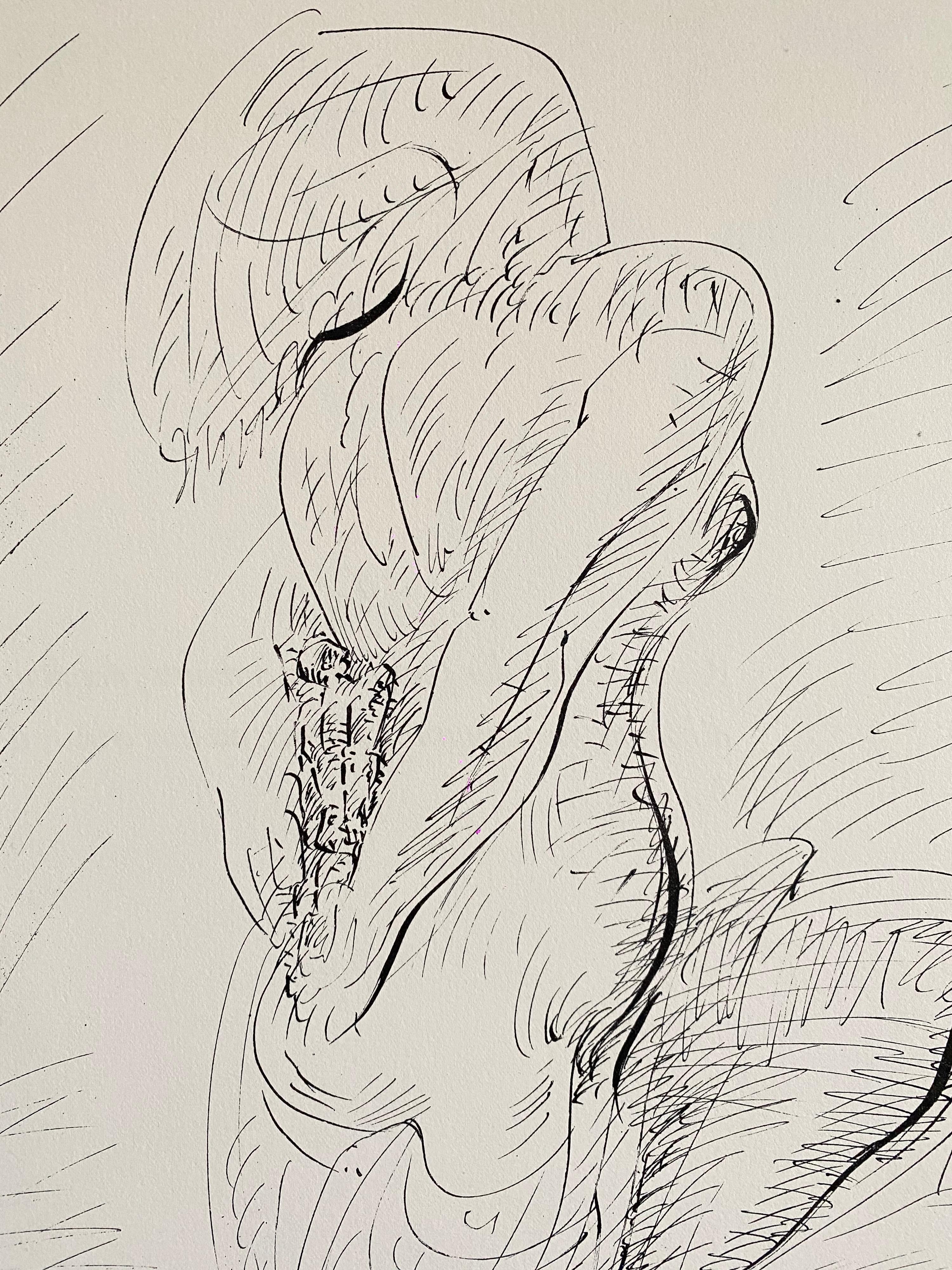 Litografia astratta surrealista francese Andre Masson Mourlot Paris Edizione limitata - Print di André Masson