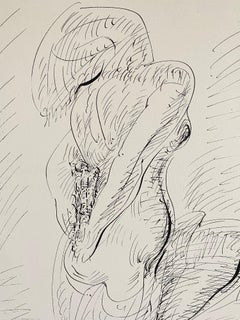 Lithographie abstraite surréaliste française Andre Masson Mourlot Paris Edition limitée