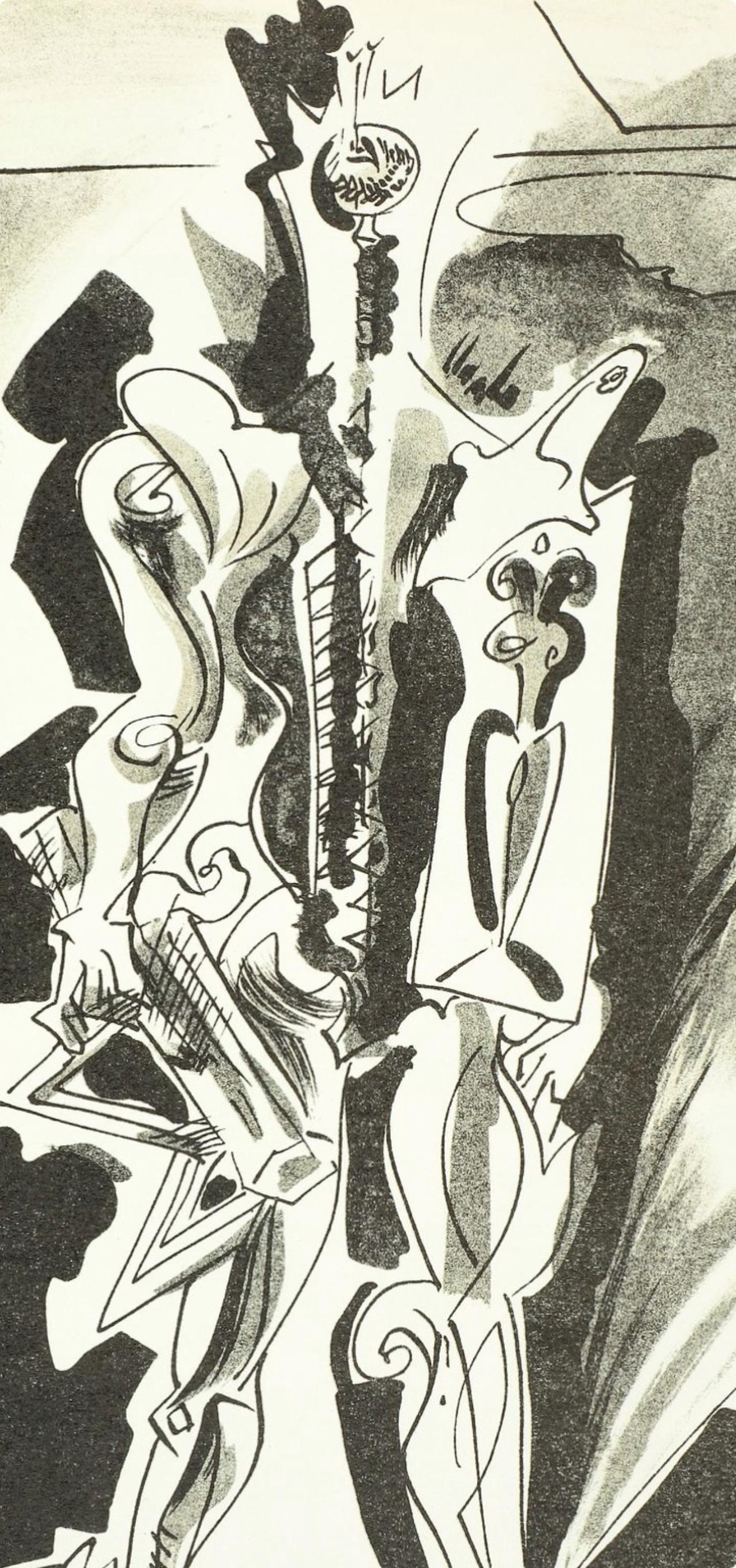Hommage à Dorothea Tanning, Société internationale d'art XXe siècle - Print by André Masson