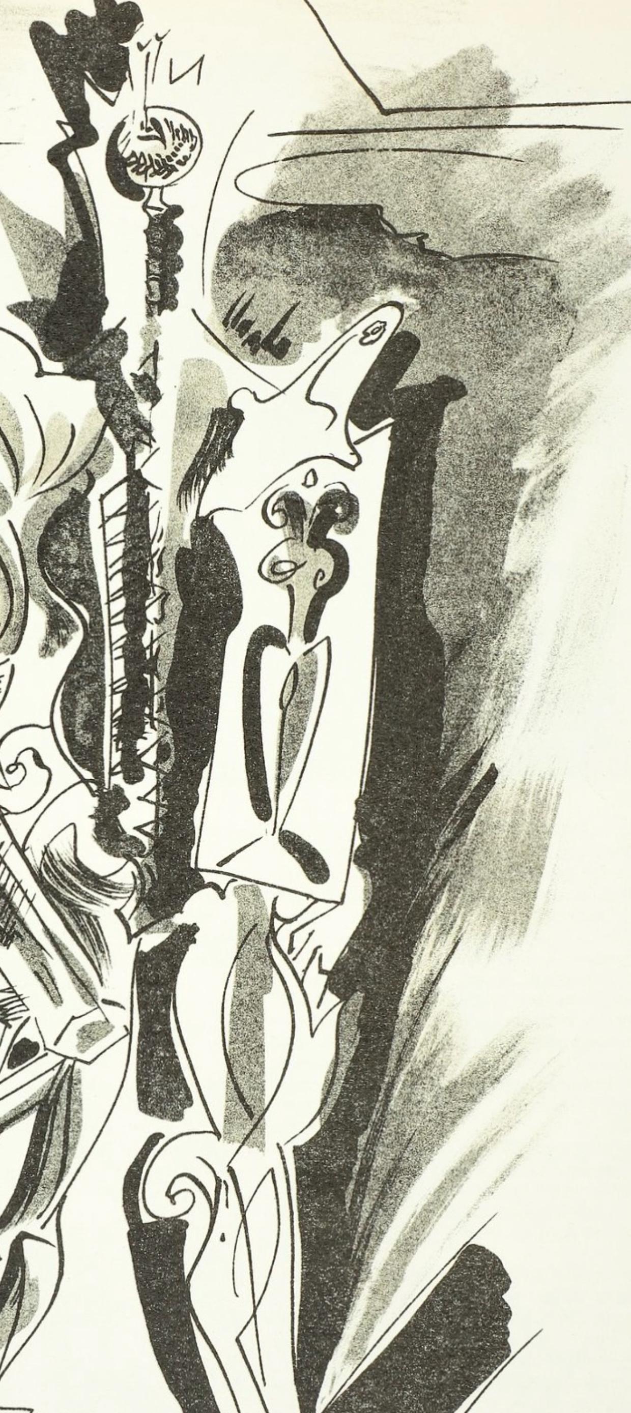 Hommage à Dorothea Tanning, Société internationale d'art XXe siècle - Surrealist Print by André Masson