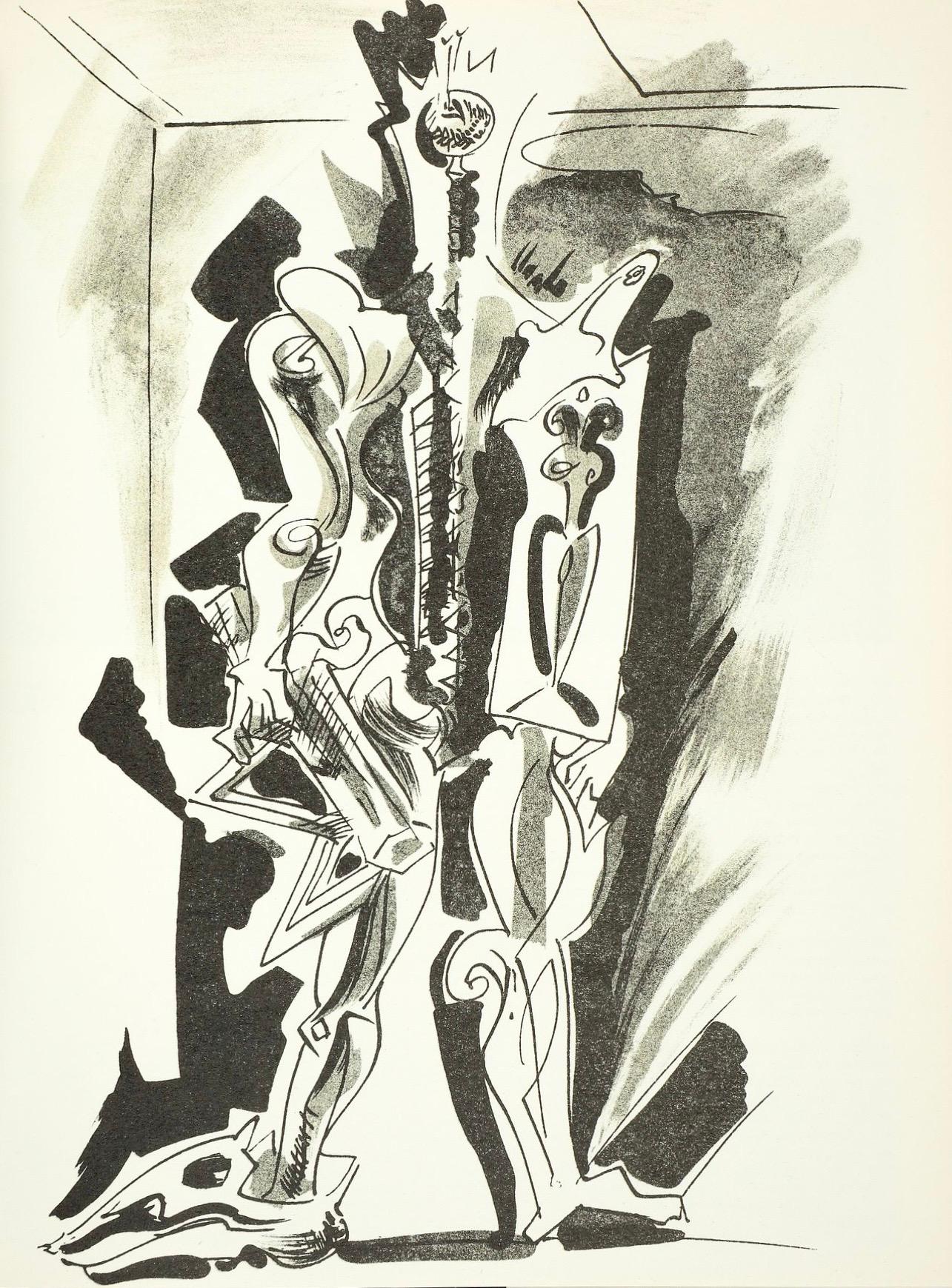 André Masson Abstract Print - Hommage à Dorothea Tanning, Société internationale d'art XXe siècle