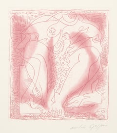La femme au poisson, Aguafuerte surrealista de André Masson