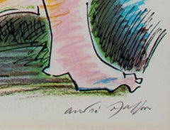 "La Naissance D'Eve" from "Je Reve, "  Color Lithograph signed by Andre Masson