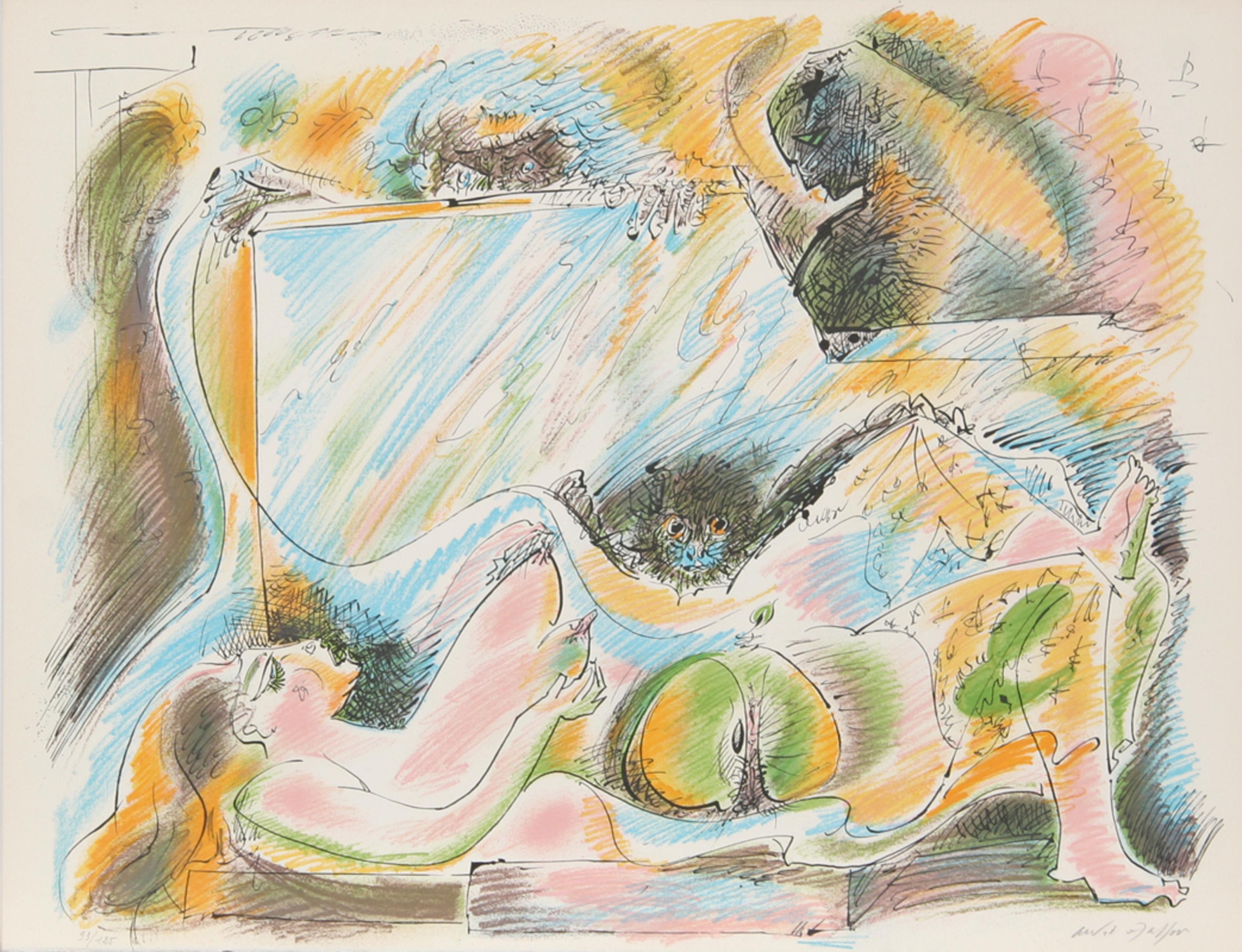 La Naissance d'Eve, litografia surrealista di Andre Masson