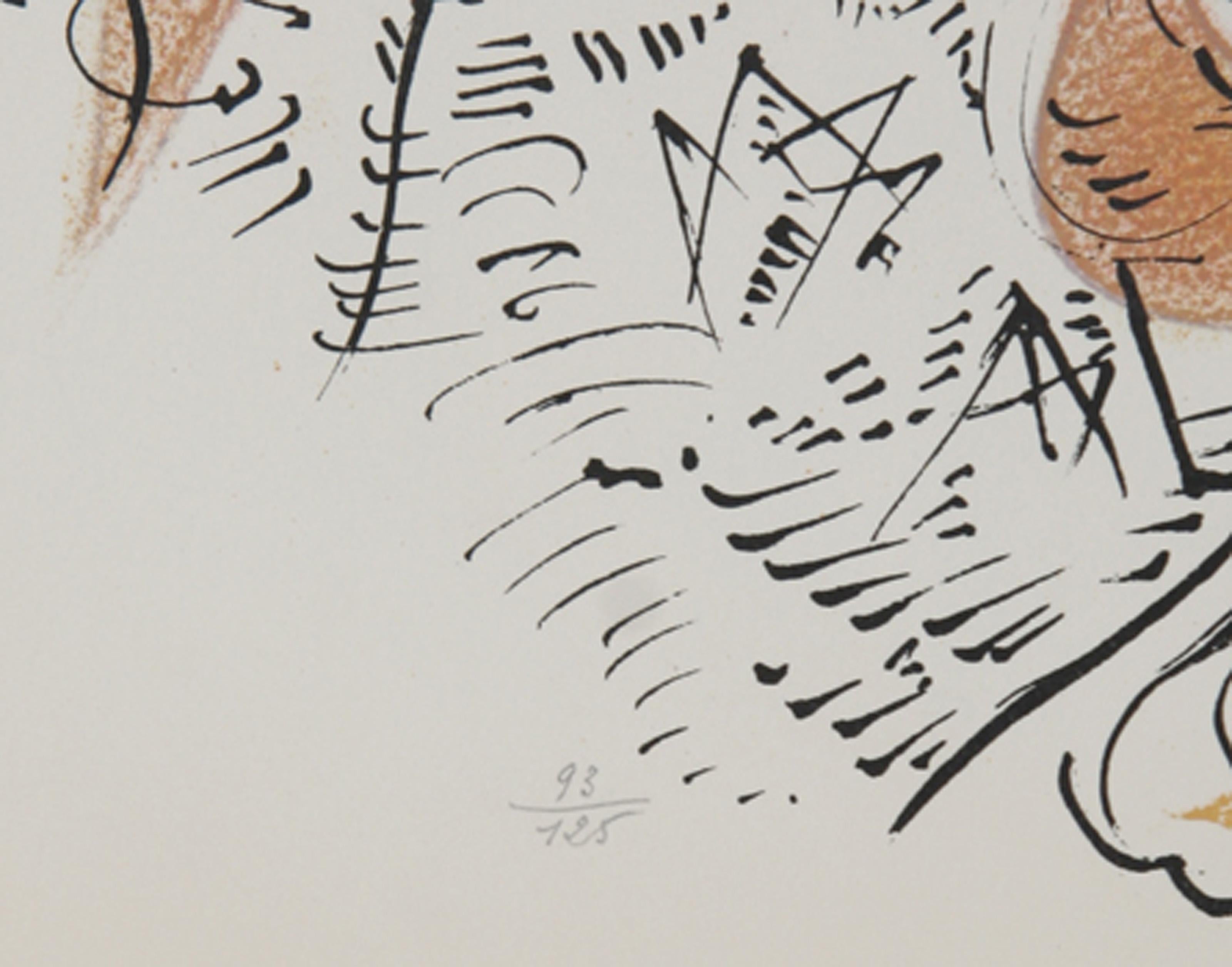 La Venitienne, lithographie surréaliste d'Andre Masson - Surréalisme Print par André Masson