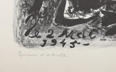 Le 2 Mai 1945, Surrealist Lithograph by Andre Masson