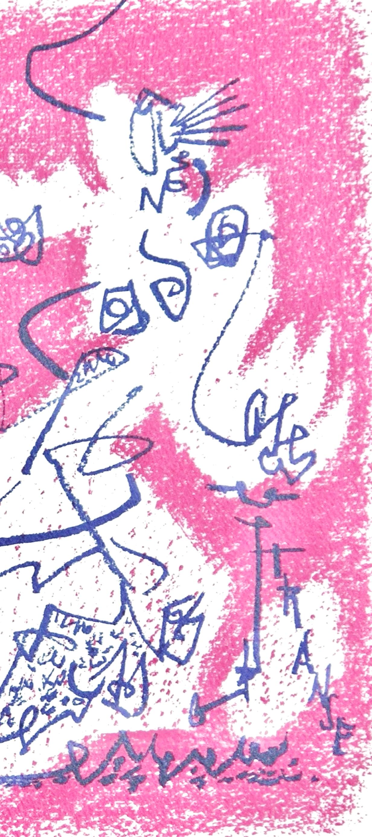 Le départ, Souvenirs et Portraits d'Artistes - Print de André Masson