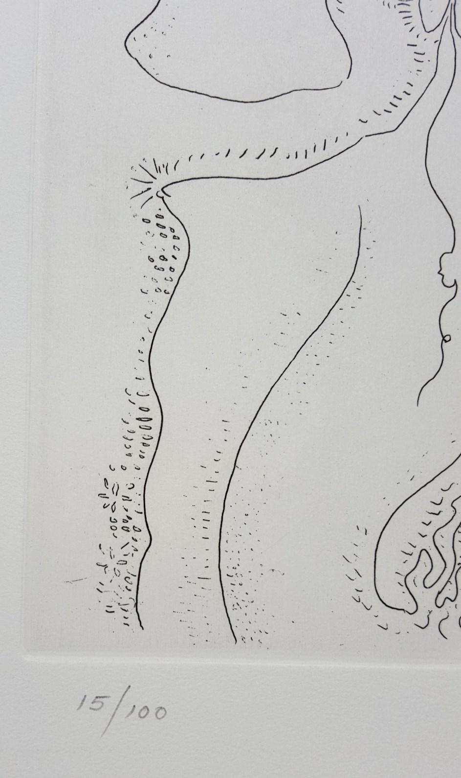 Le Fil d'Ariane (Ariadne's Clew) /// Modern Surrealism Surrelist Andre Masson - Surrealist Print by André Masson