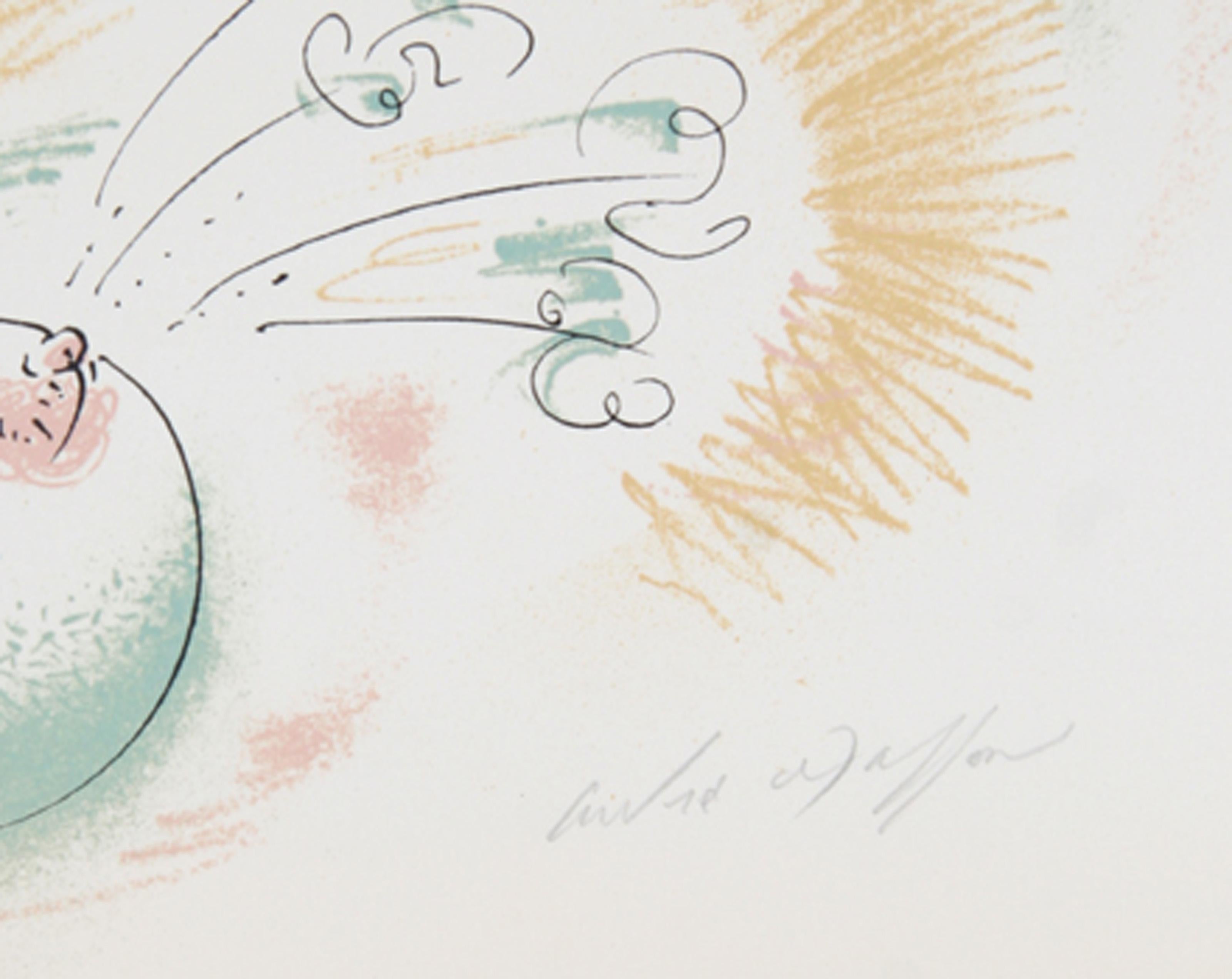Le Philosophe au Papillon, litografia surrealista di Andre Masson - Print di André Masson