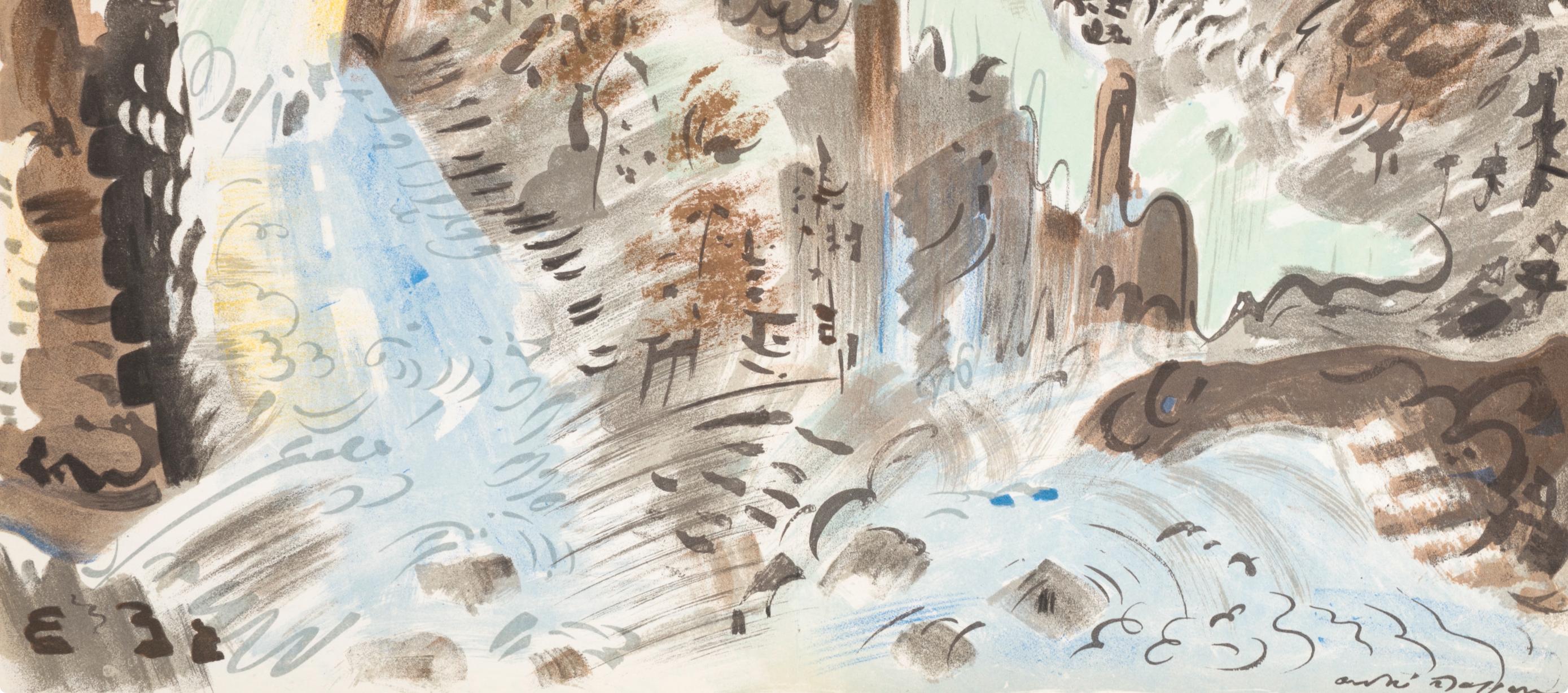 L’épervier au dessus du torrent, Verve: Revue Artistique et Littéraire - Print by André Masson
