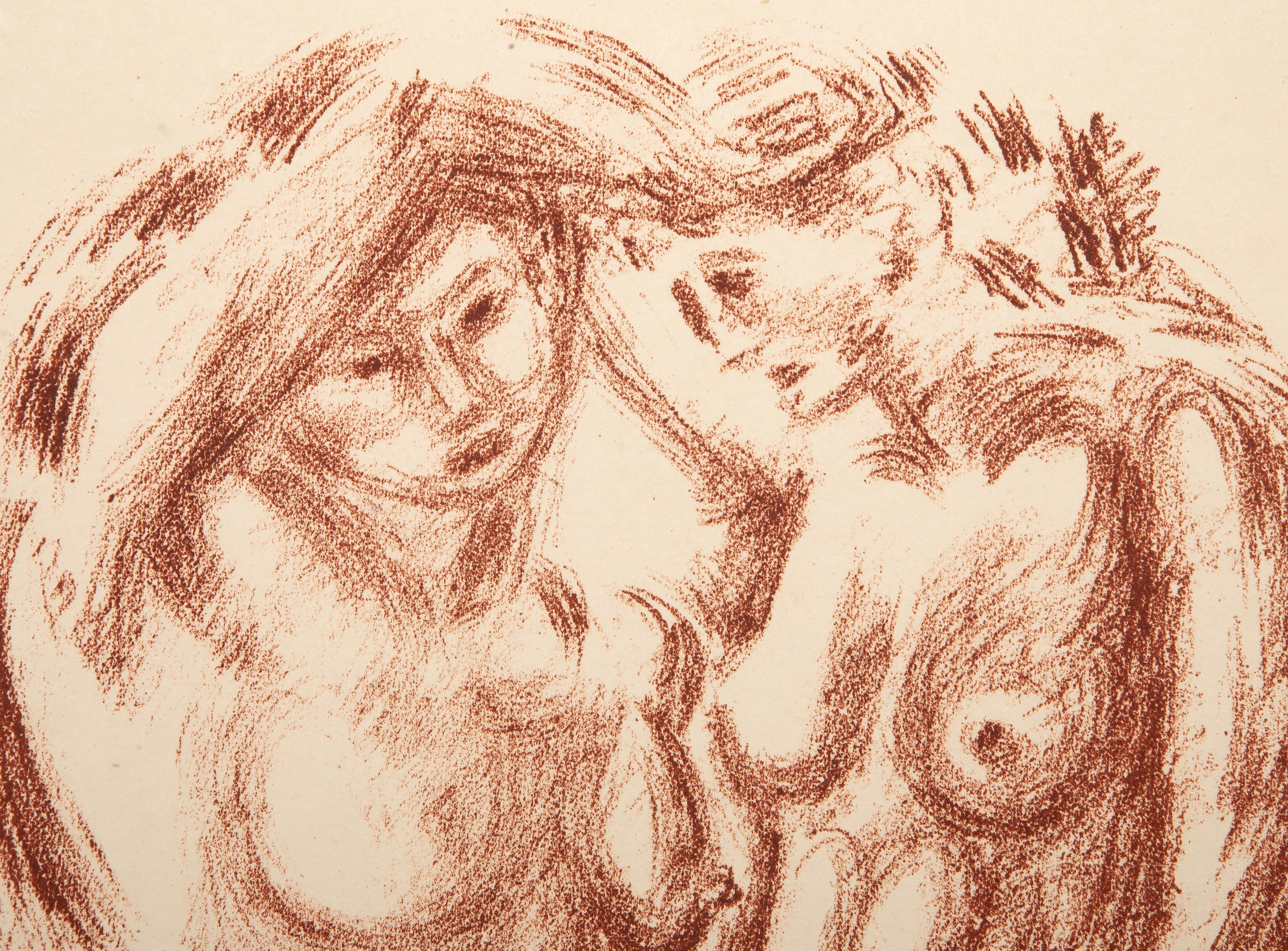 Les Deux Nus, Modern Lithograph by Andre Masson - Print by André Masson