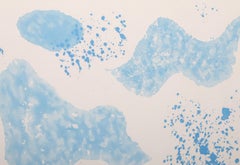 Composition en bleu clair, aquatinte surréaliste d'André Masson